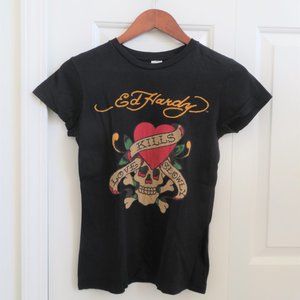 Ed Hardy Love Kills Slowly Black T-Shirt